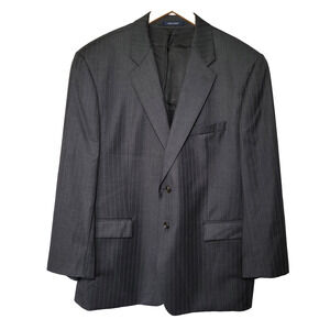 Lauren Ralph Lauren Blazer Suit Jacket Sport Coat 48R 100% Wool Canada Pinstripe